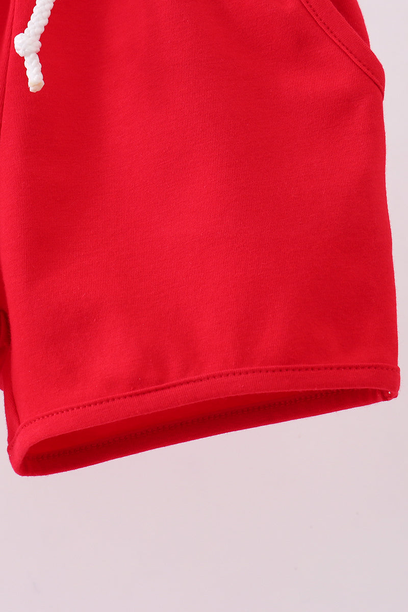 Premium Red Drawstring Shorts