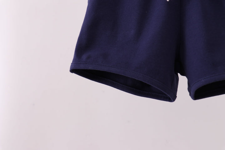 Premium Navy Drawstring Shorts