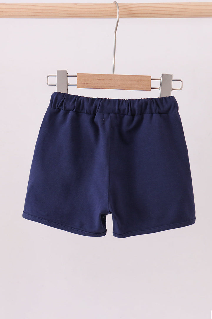 Premium Navy Drawstring Shorts