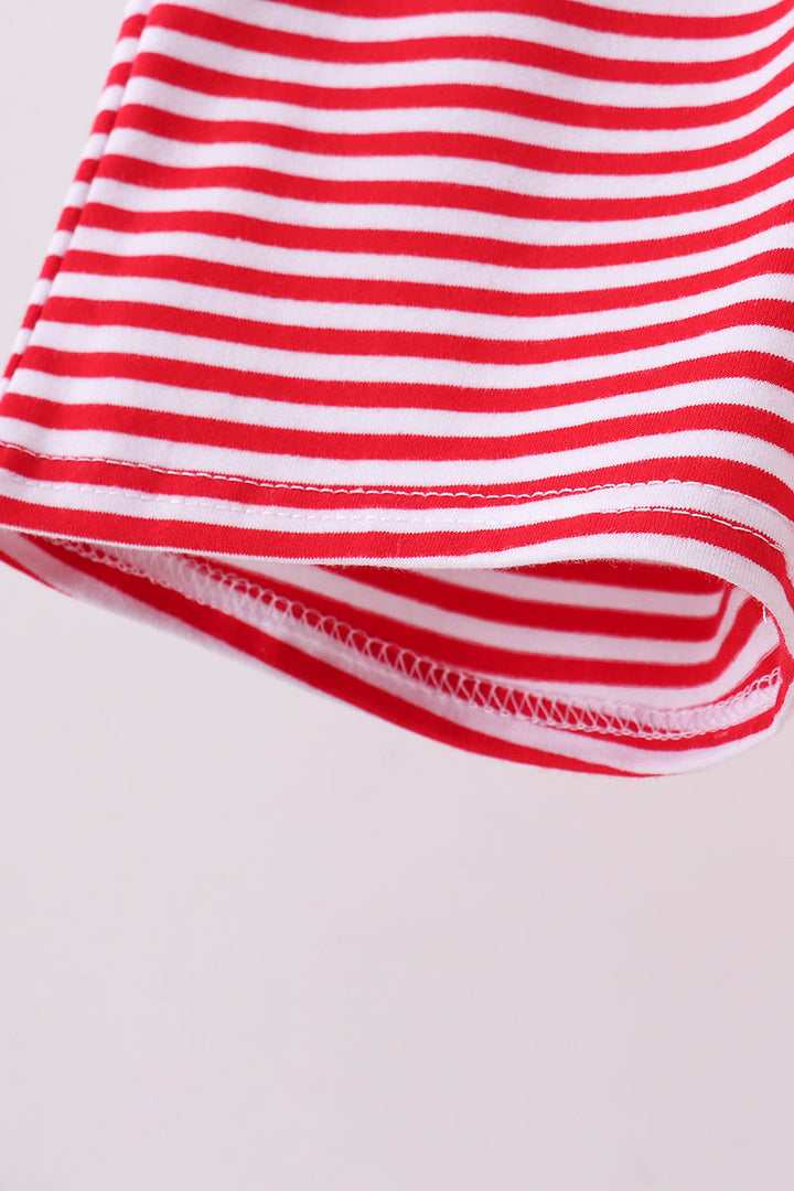 Premium Red &amp; White Stripe Shorts