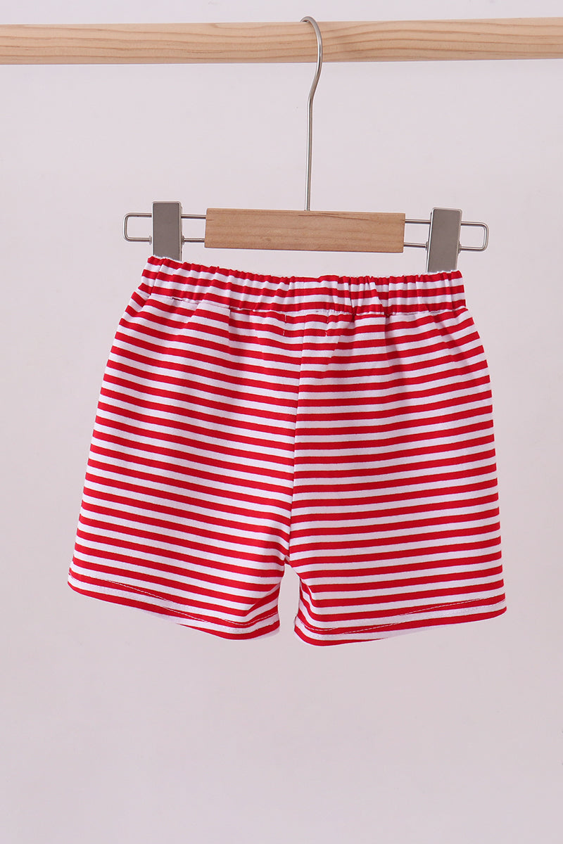 Premium Red &amp; White Stripe Shorts