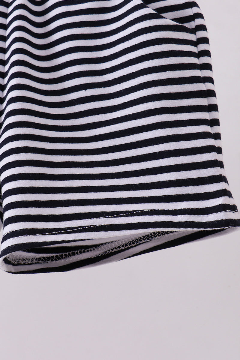 Premium Navy &amp; White Stripe Shorts