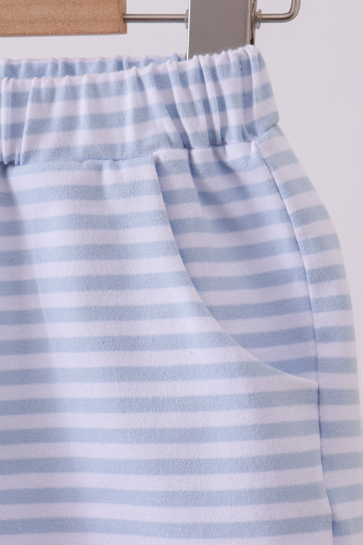 Premium Blue &amp; White Stripe Shorts
