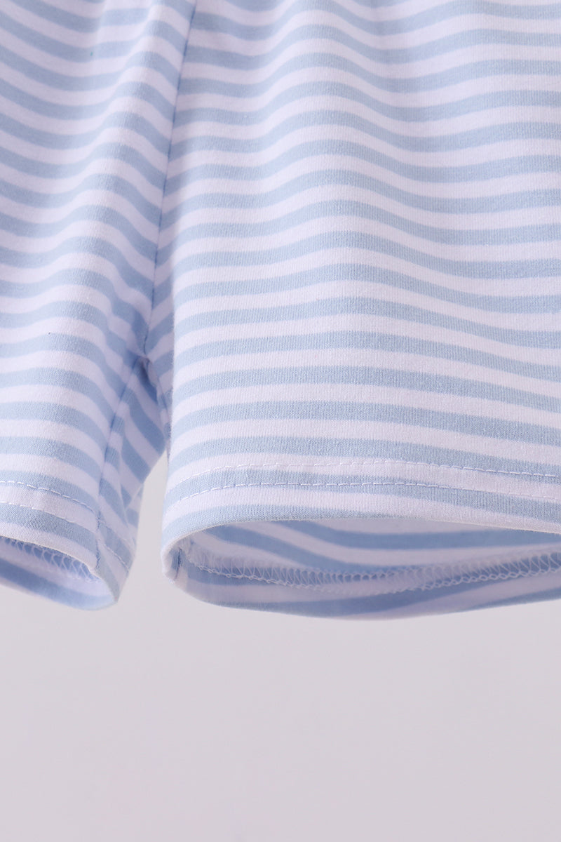 Premium Blue &amp; White Stripe Shorts