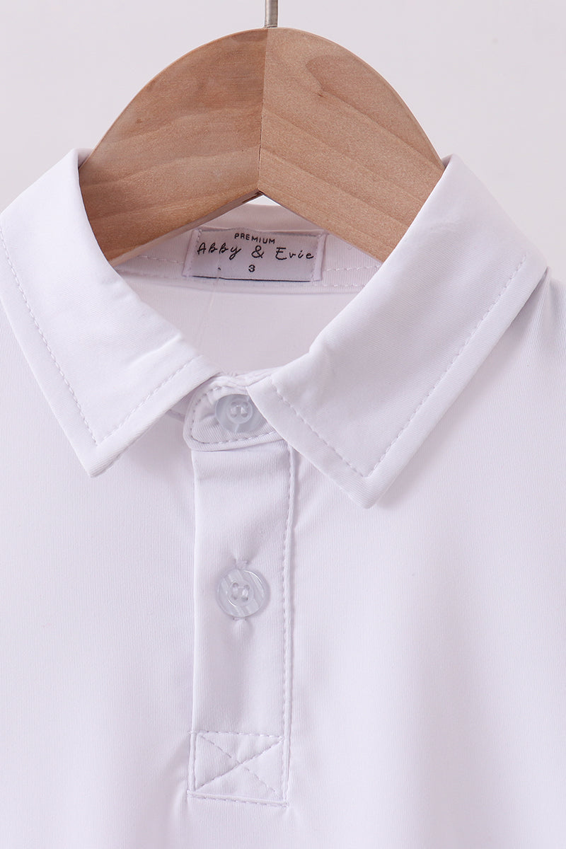 White Everyday Collared Tank