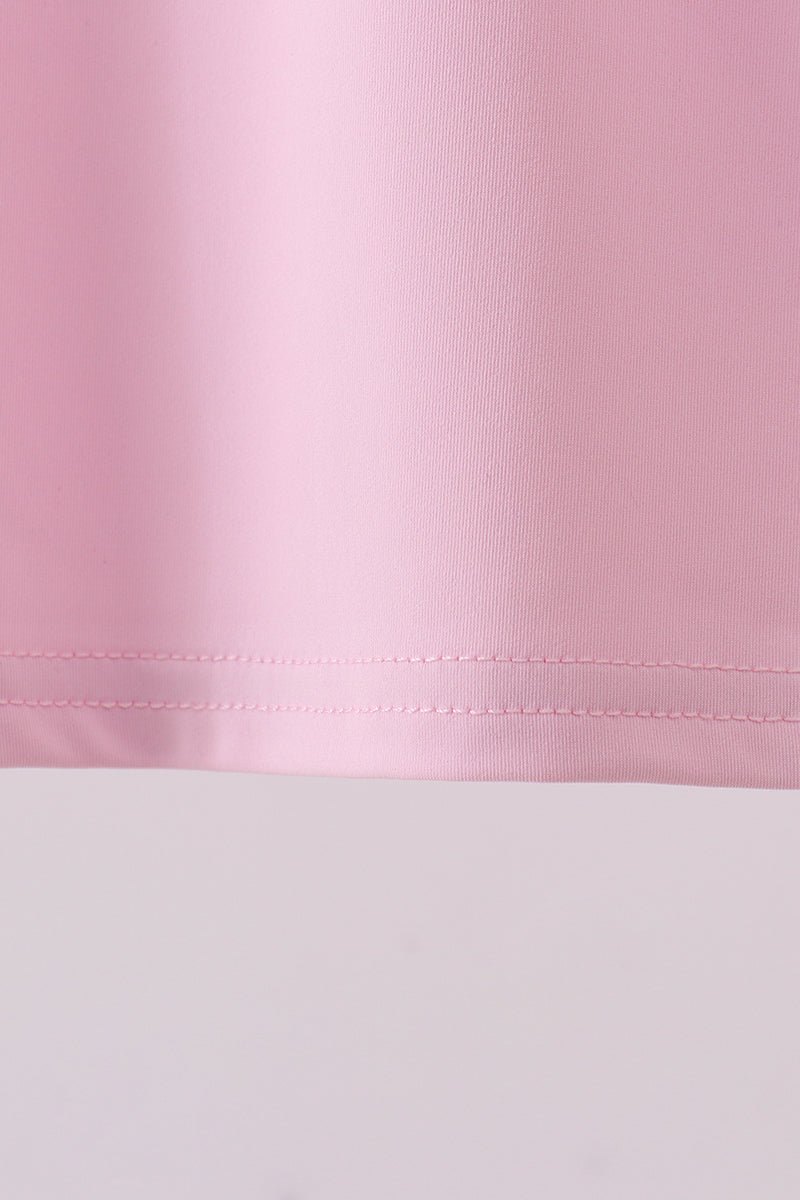 Pink Everyday Knit Collared Tank