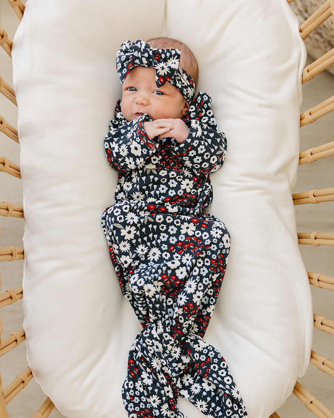 Americana Floral Bamboo Knot Gown