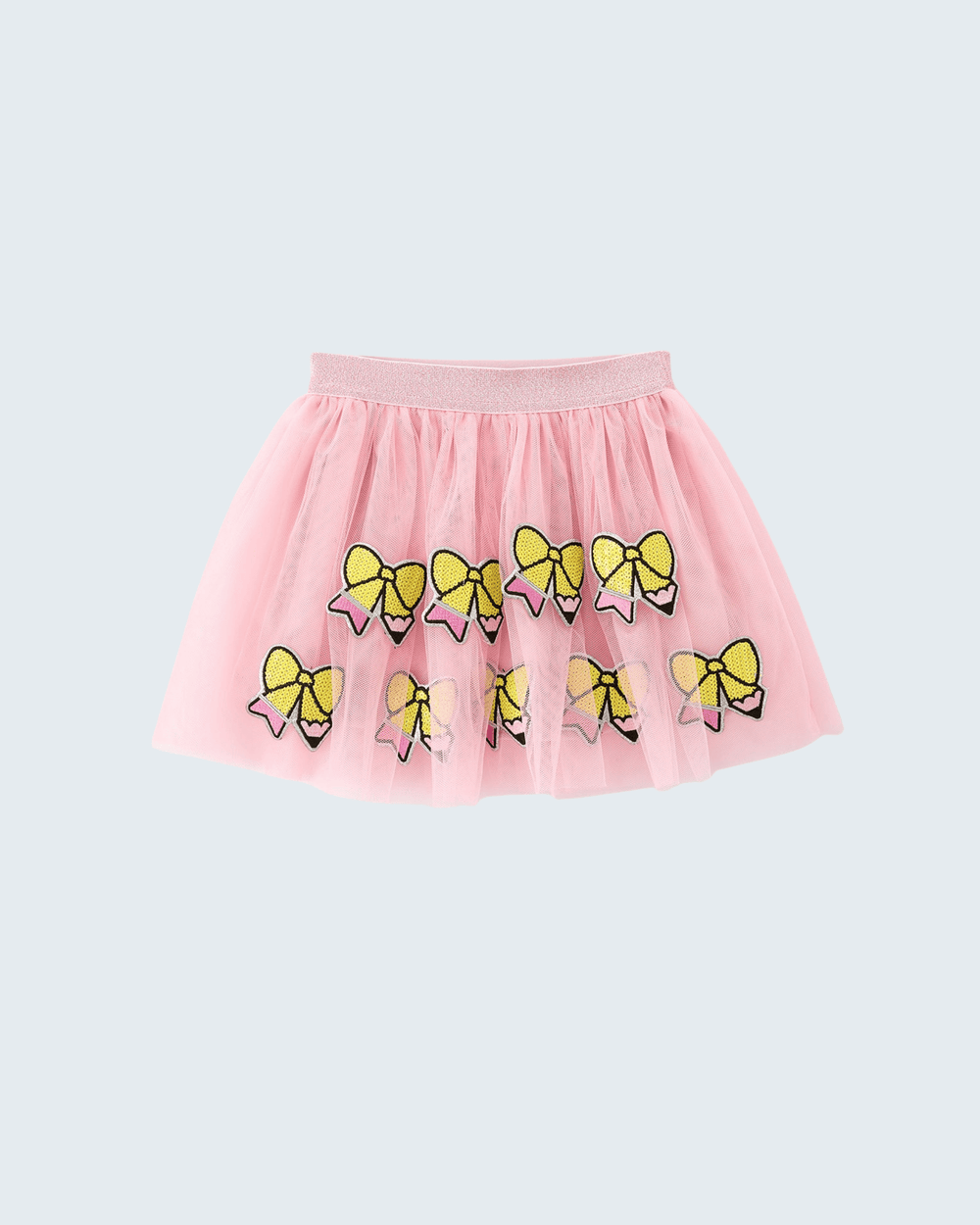 Girl Back To School Pencil Applique Tulle Skirt