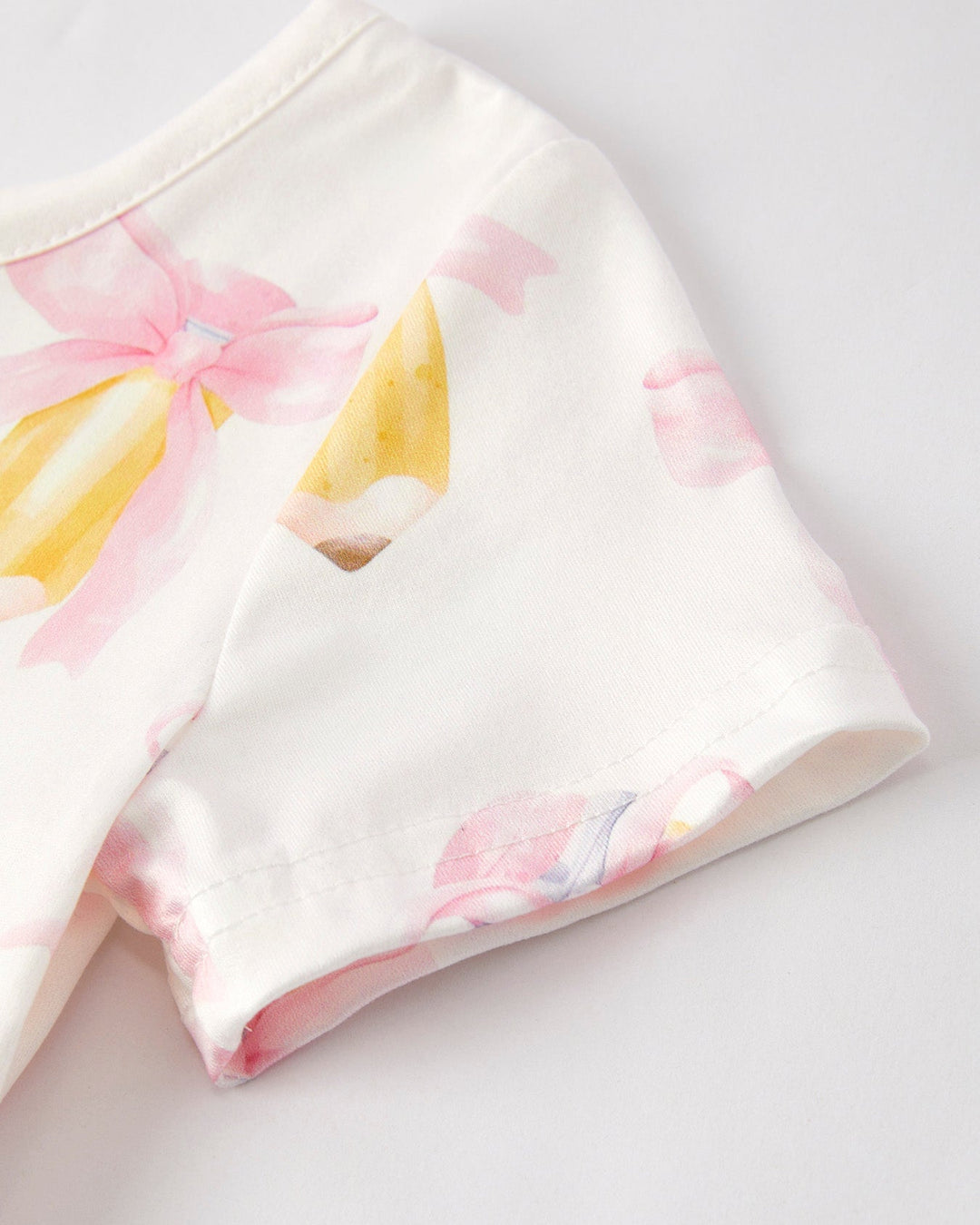 Floral-patterned fabric on a white background