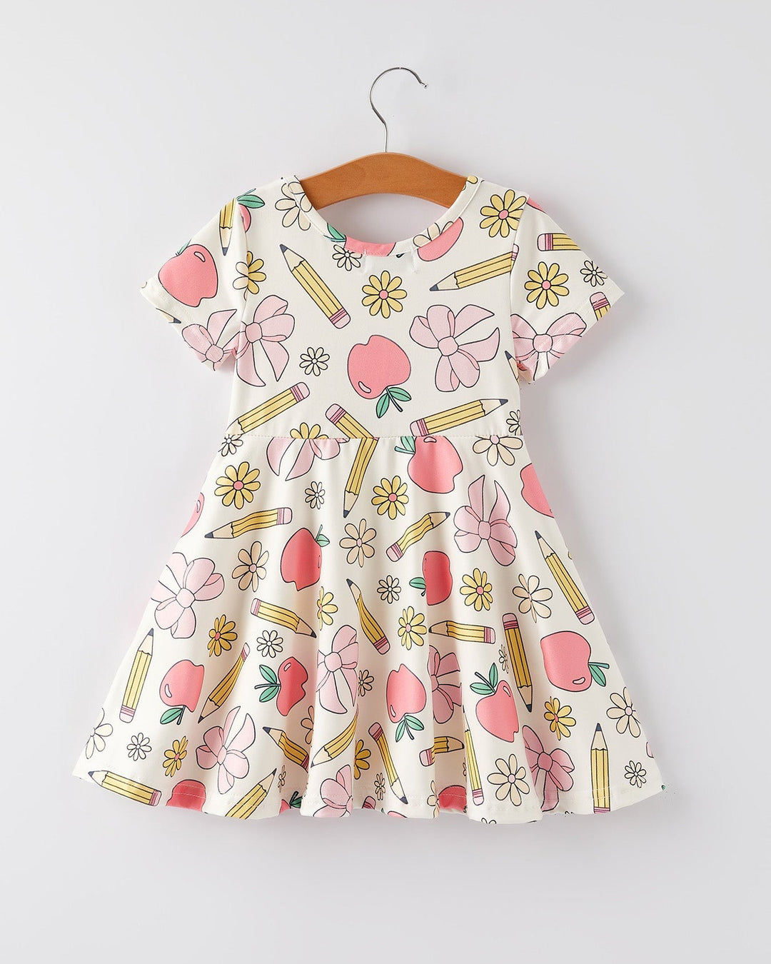 Back to School Pink Floral Print Dress