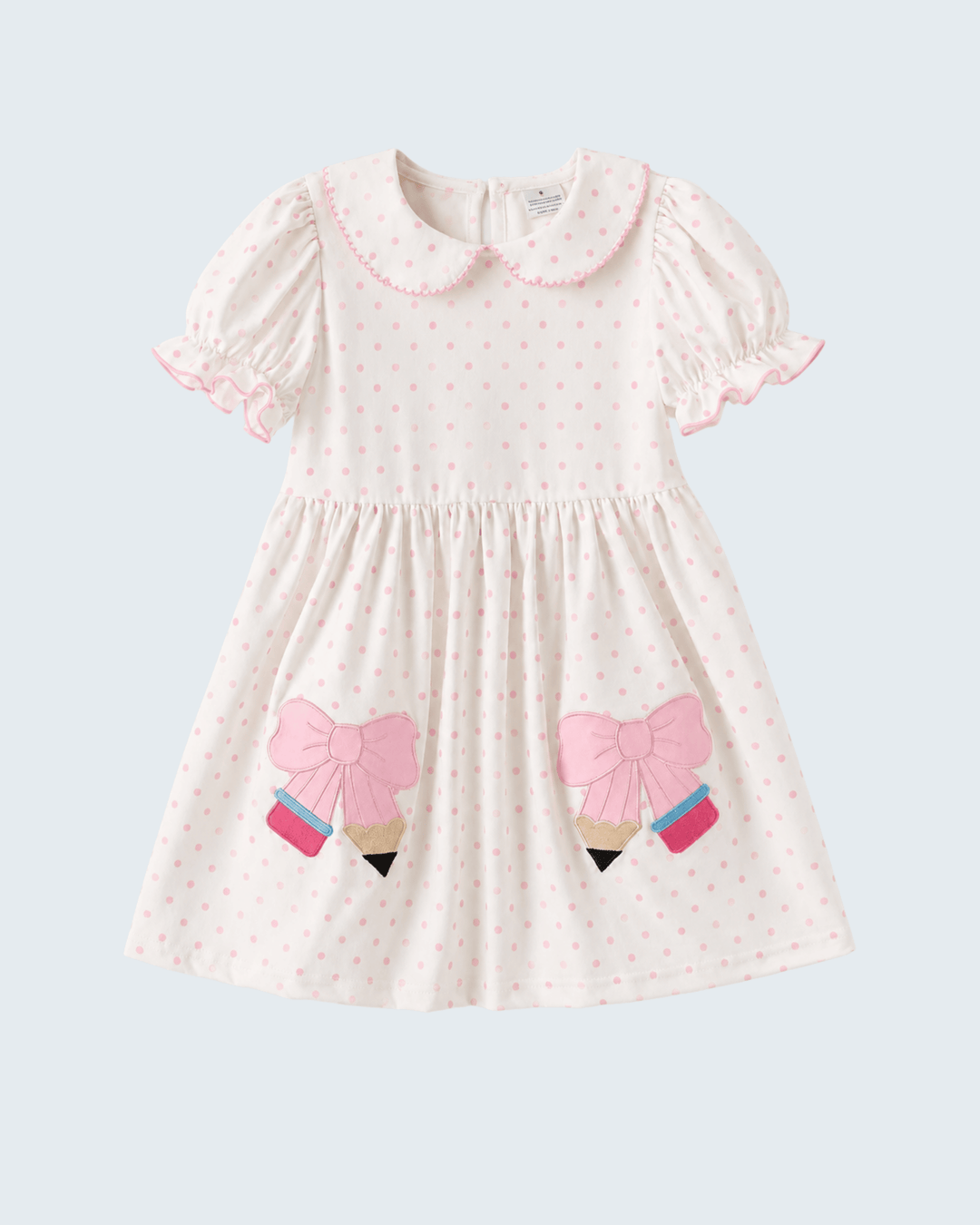 Girl Back to School Polka Dot Dress