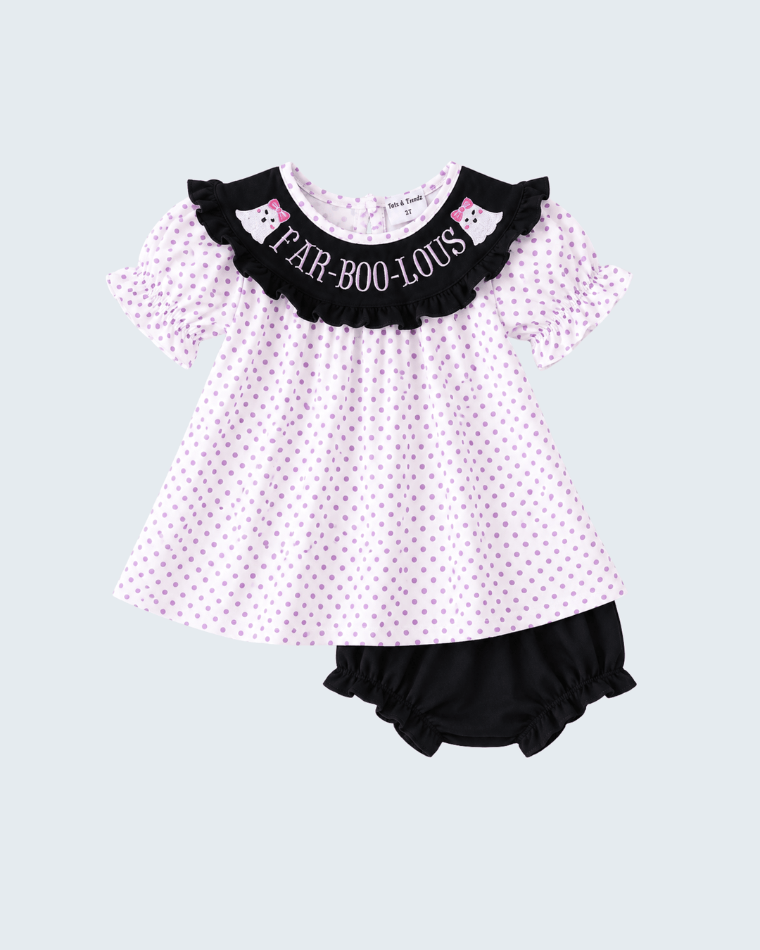 Black Ghost Embroidered Bloomer Set