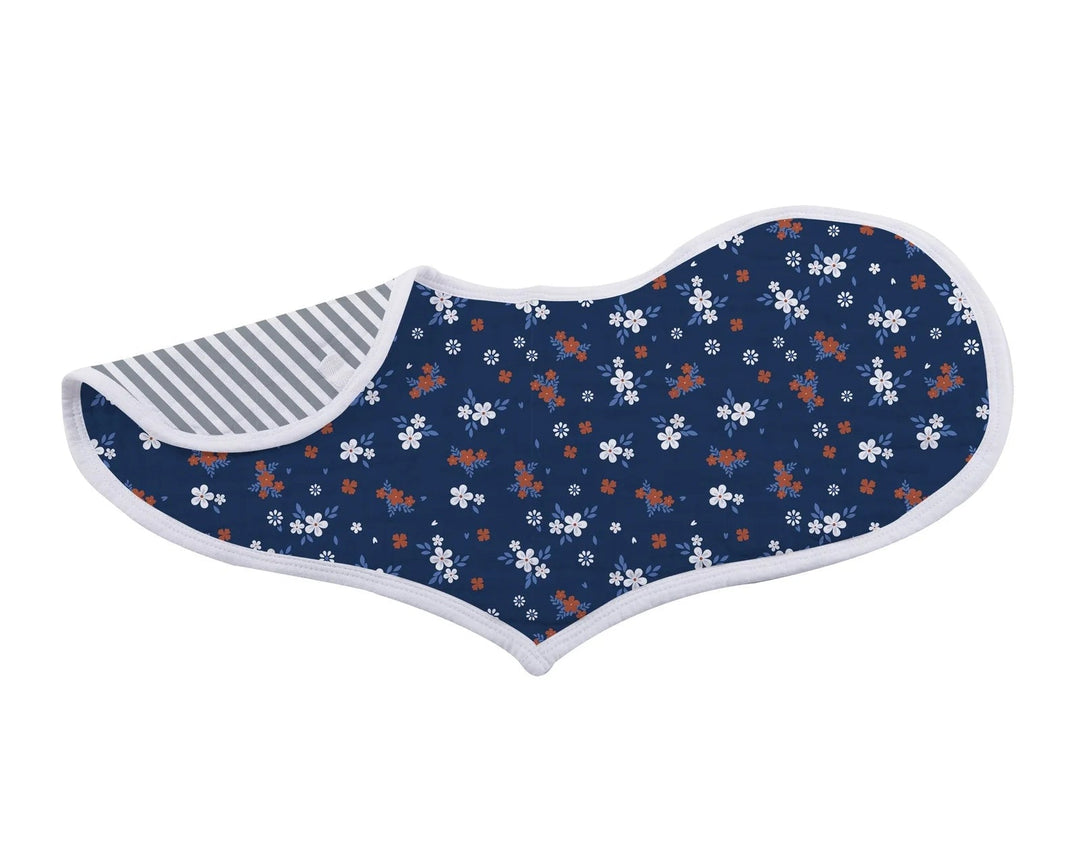 Blooms Floral Bamboo Heart Bib 2 pack