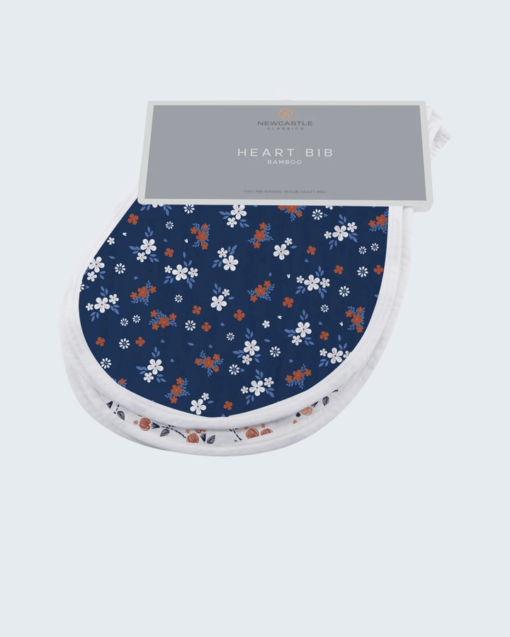 Blue heart bib