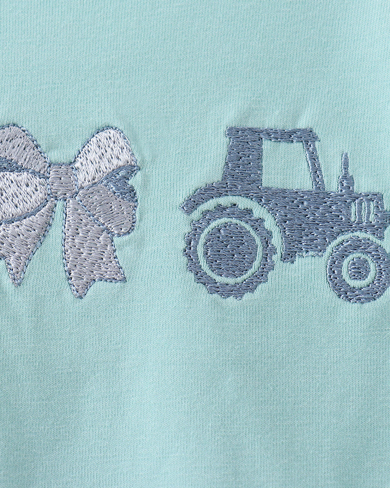 Close-up of a mint green children&