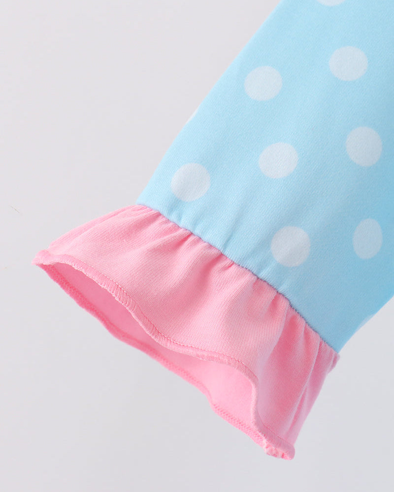 Blue Milk &amp; Cookies Santa Ruffle Dress