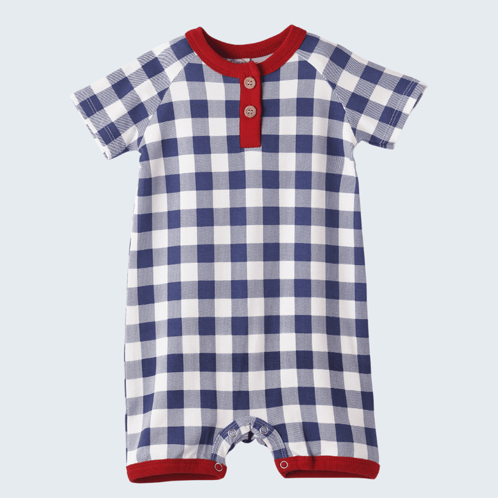 Picnic Plaid Bamboo Shorty Romper
