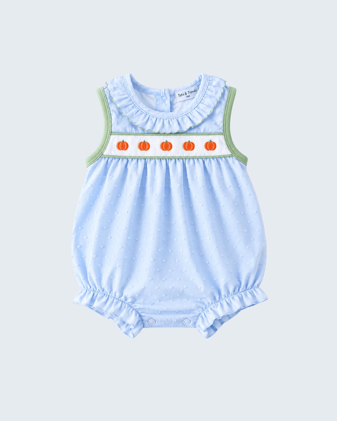 Blue Pumpkin Embroidered Jacquard Ruffle Bubble