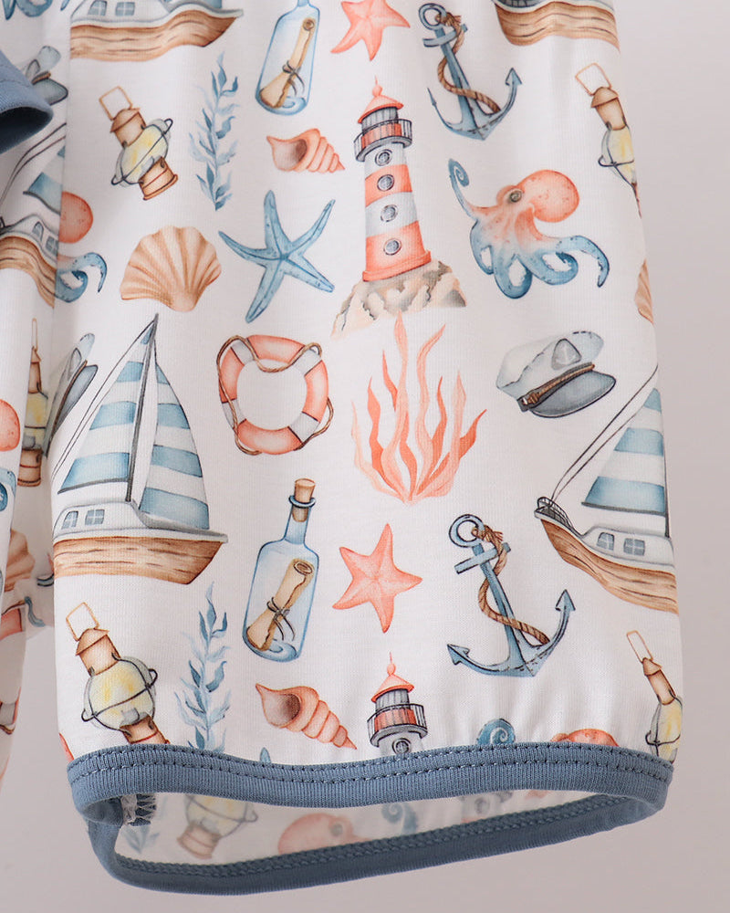 Ocean themed romper