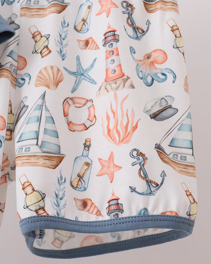 Ocean themed romper