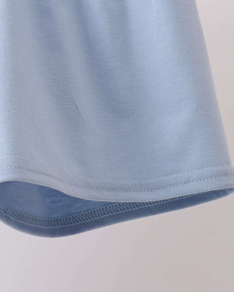 Light blue fabric on a white background