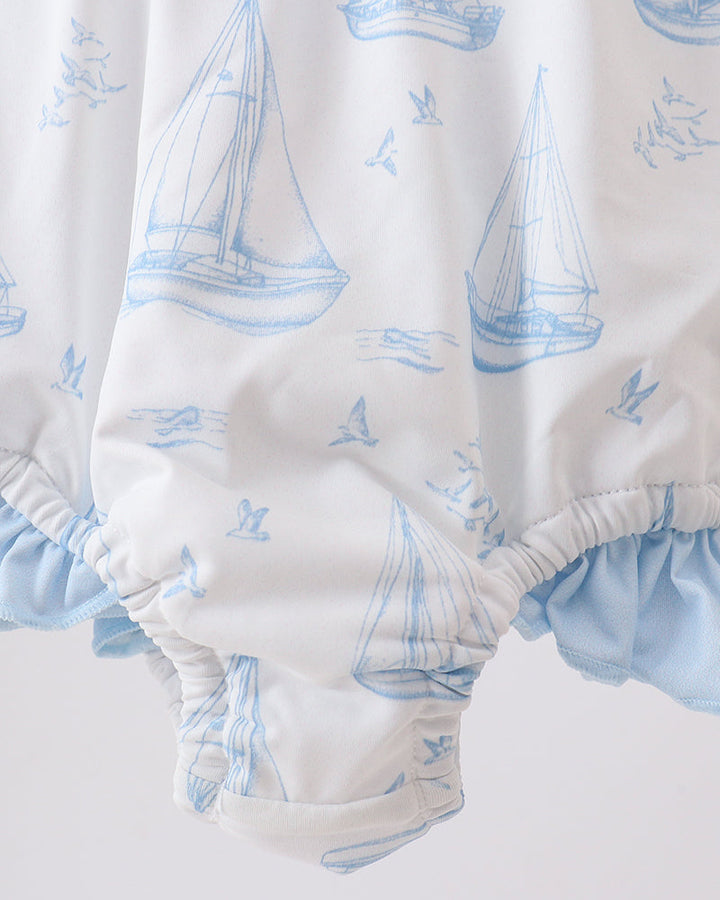 Sailboat print swimsuit