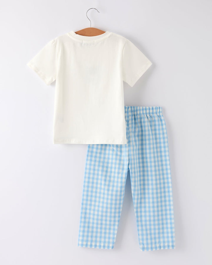 Blue Smocked Bishop Christening Set