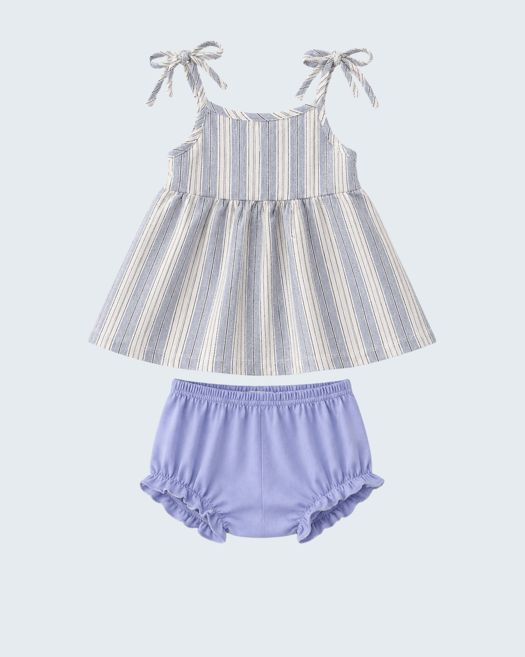 Blue Stripe Stripe Bloomer Set