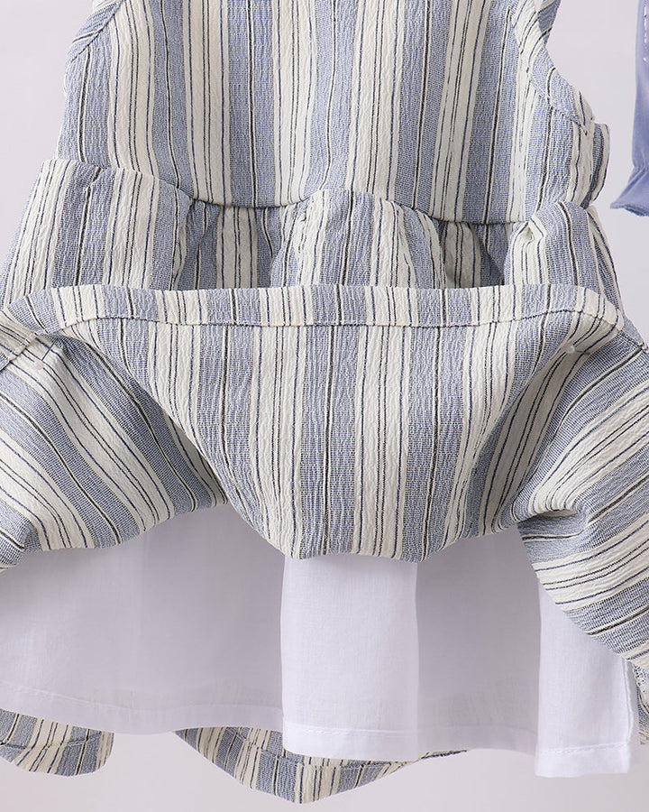 Close-up of a striped fabric with a white background
