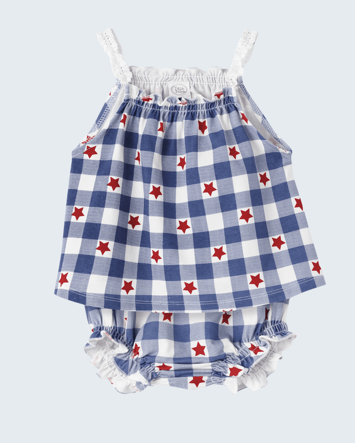 Blue Bamboo Bloomers Set