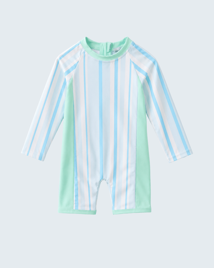 Baby boy Blue stripe one-piece swimsuit