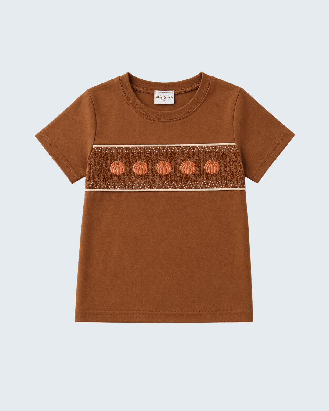 Brown Pumpkin Smocked Boys Top