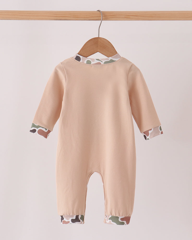 Camo Deer Appliqué Baby Boy Romper