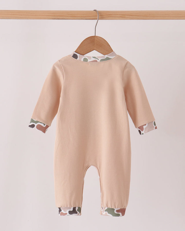 Camo Deer Appliqué Baby Boy Romper