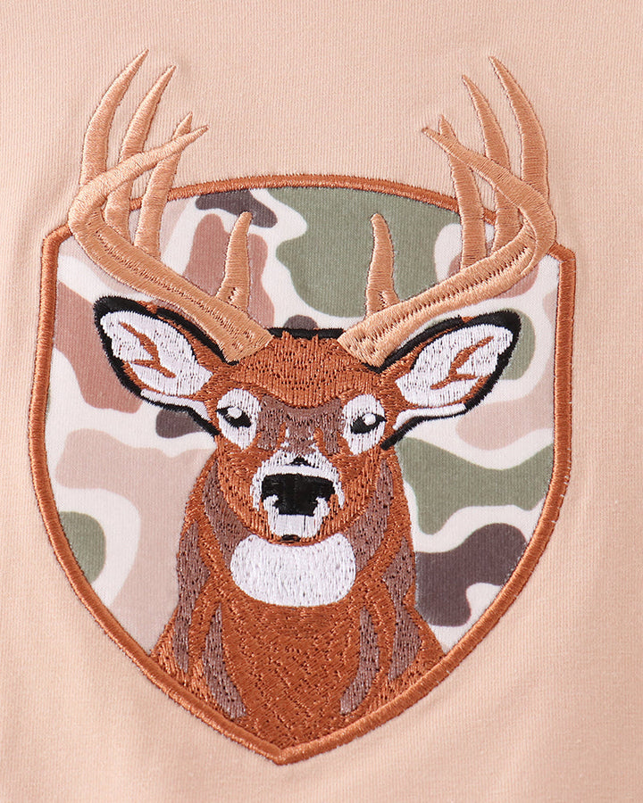 Camo Deer Appliqué Hoodie