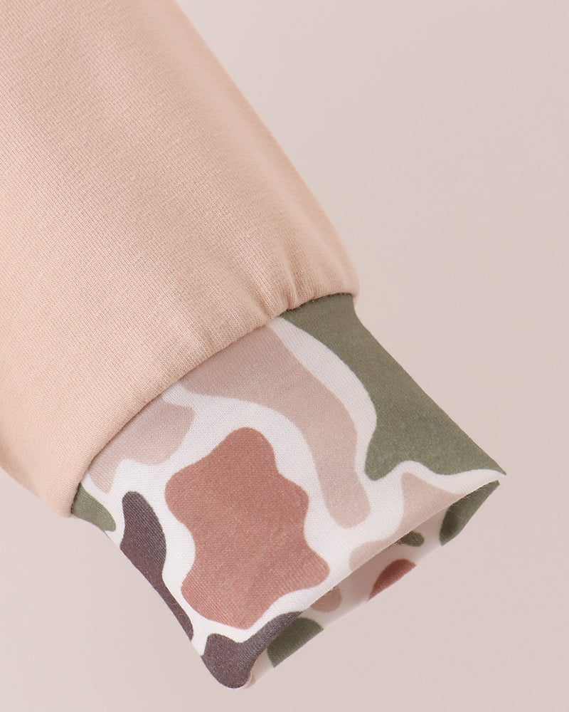 Camo Deer Appliqué Hoodie