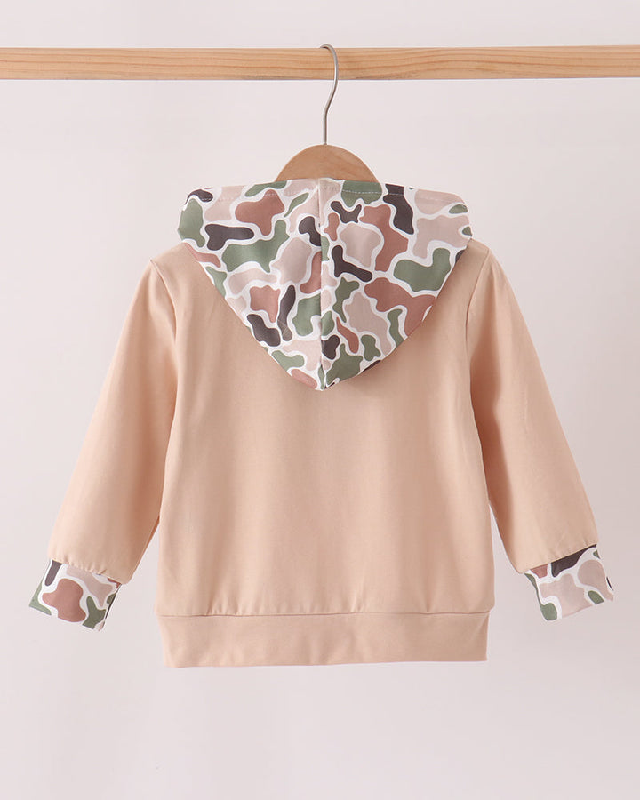 Camo Deer Appliqué Hoodie