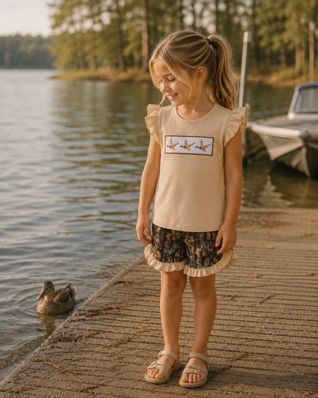 Camo Duck Embroidered Set
