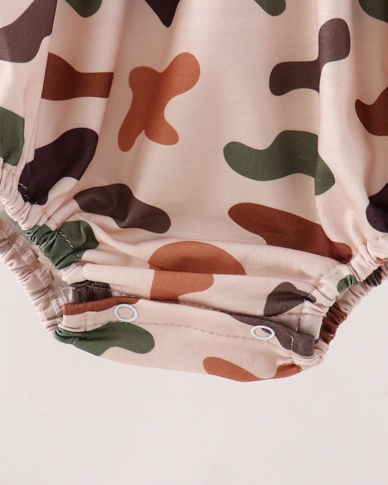 Camouflage Pumpkin Embroidery Ruffle Bubble