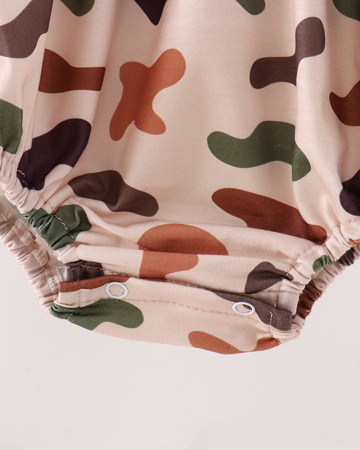 Camouflage Pumpkin Embroidery Ruffle Bubble
