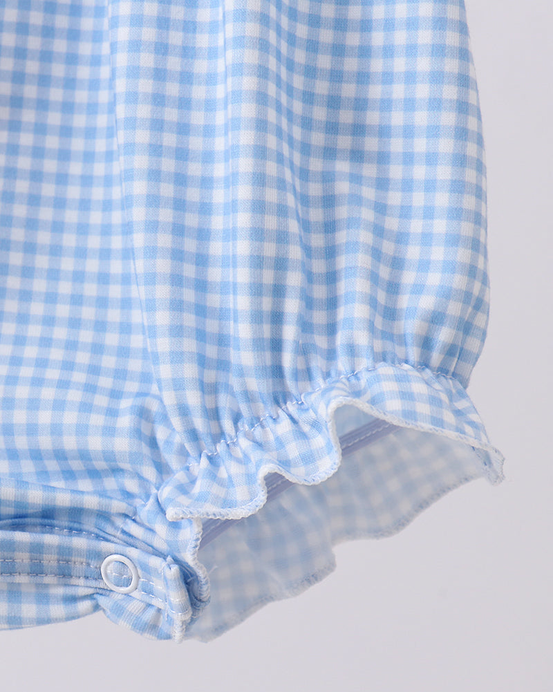 Character Embroidered Gingham Bubble
