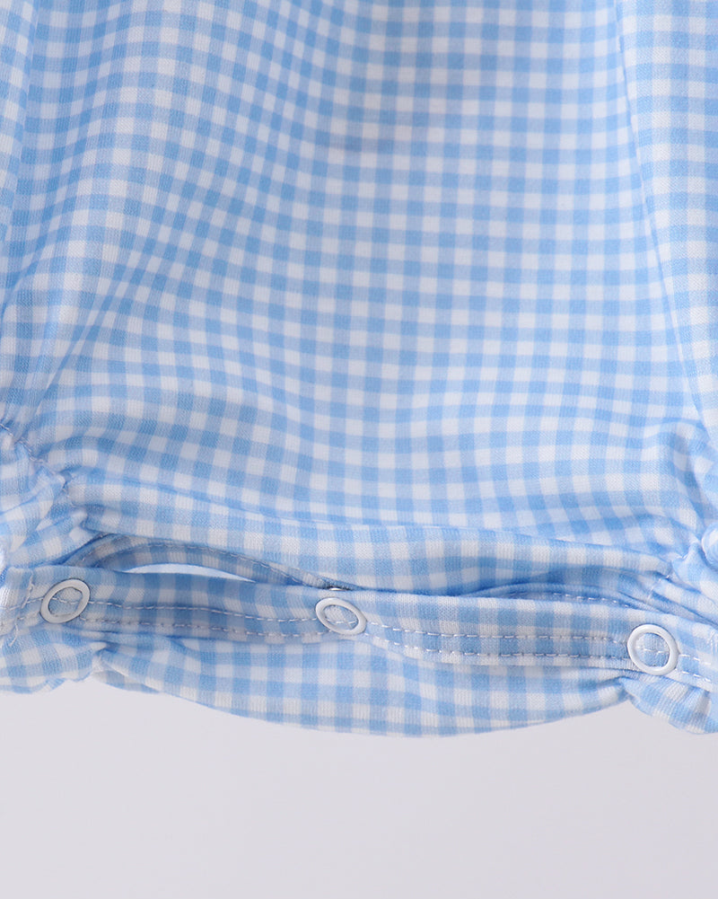 Character Embroidered Gingham Bubble