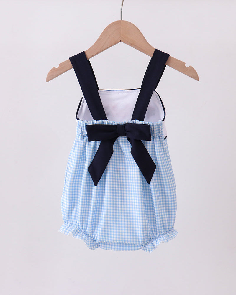 Character Embroidered Gingham Bubble