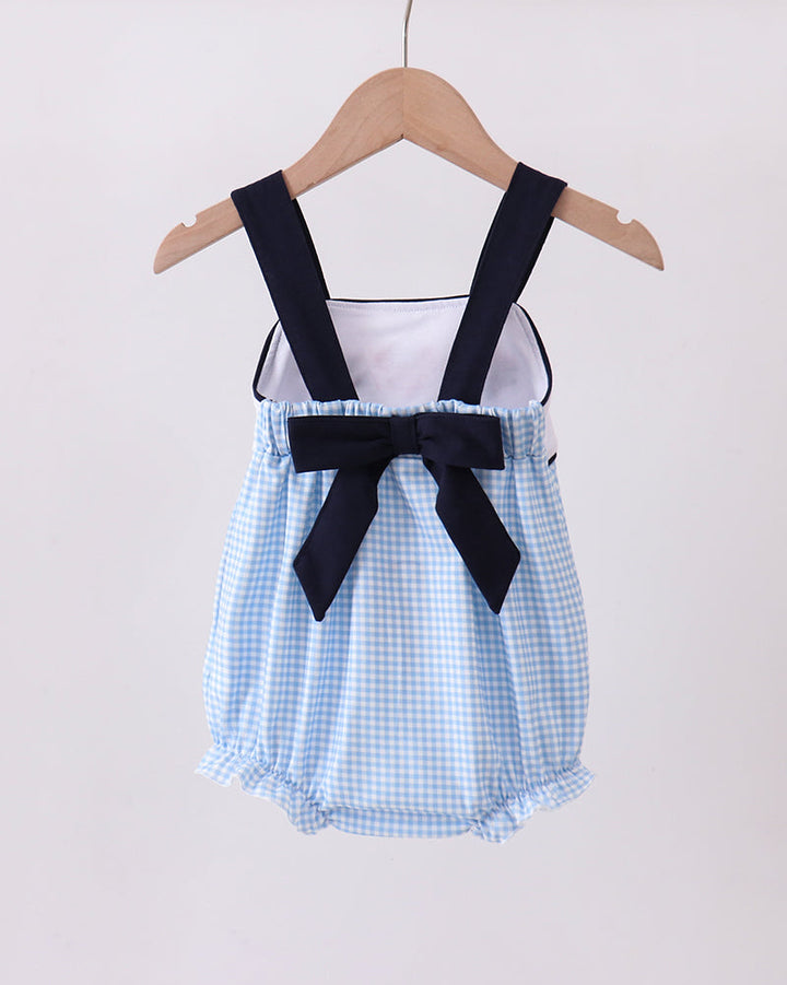 Character Embroidered Gingham Bubble