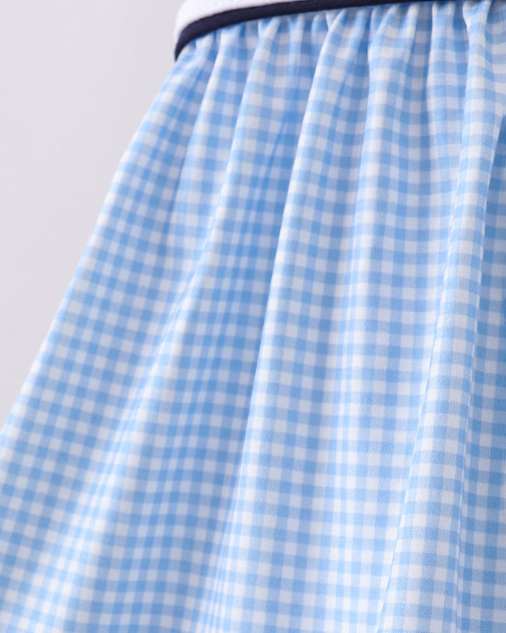 Character Fireworks Embroidered Gingham Bloomer Set