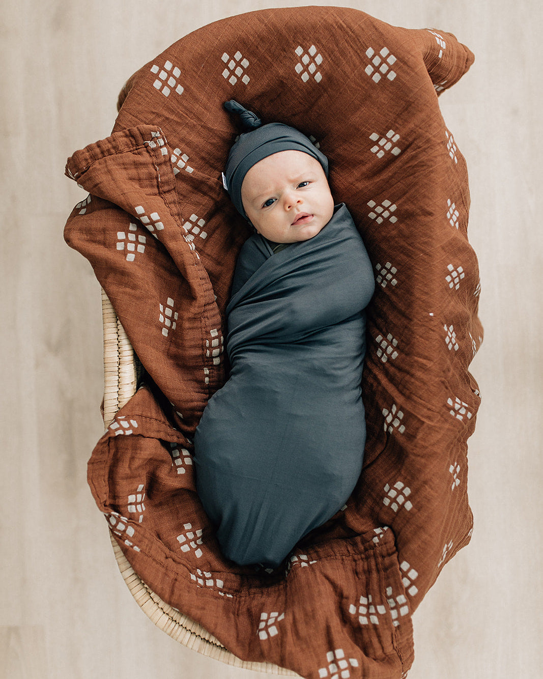 Charcoal Bamboo Newborn Knot Hat