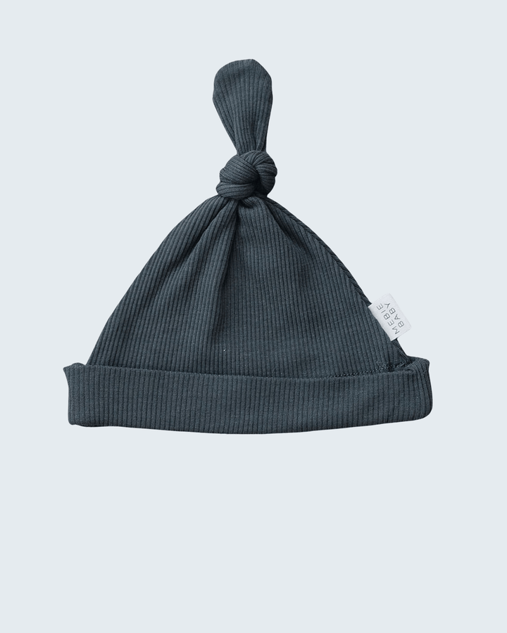 Charcoal newborn knot hat