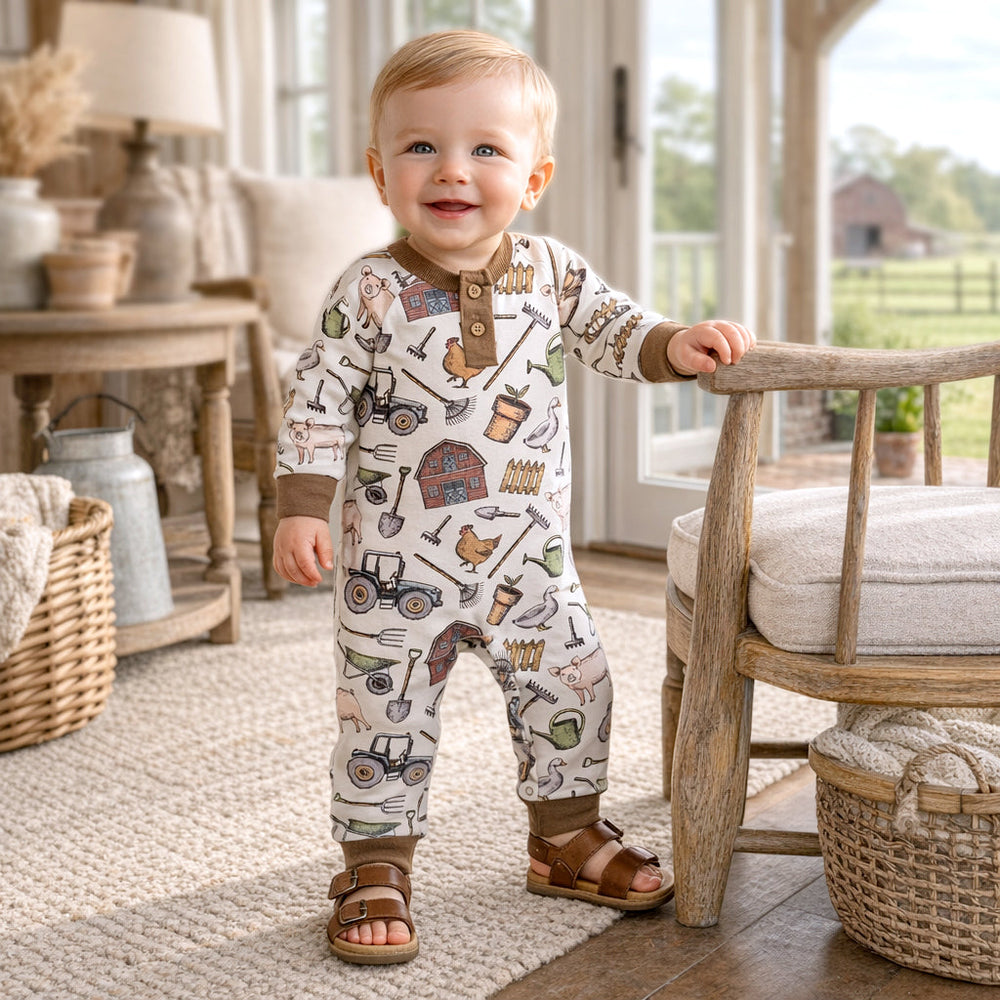 Farmer's Market Henley Romper