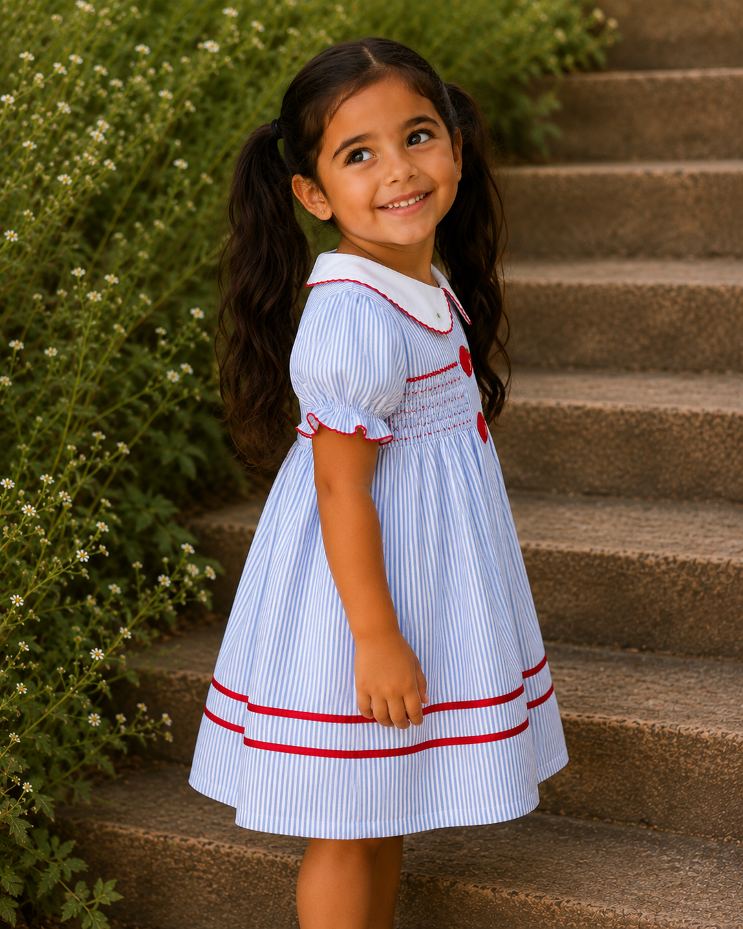 Back to School Apple Chenille Dress