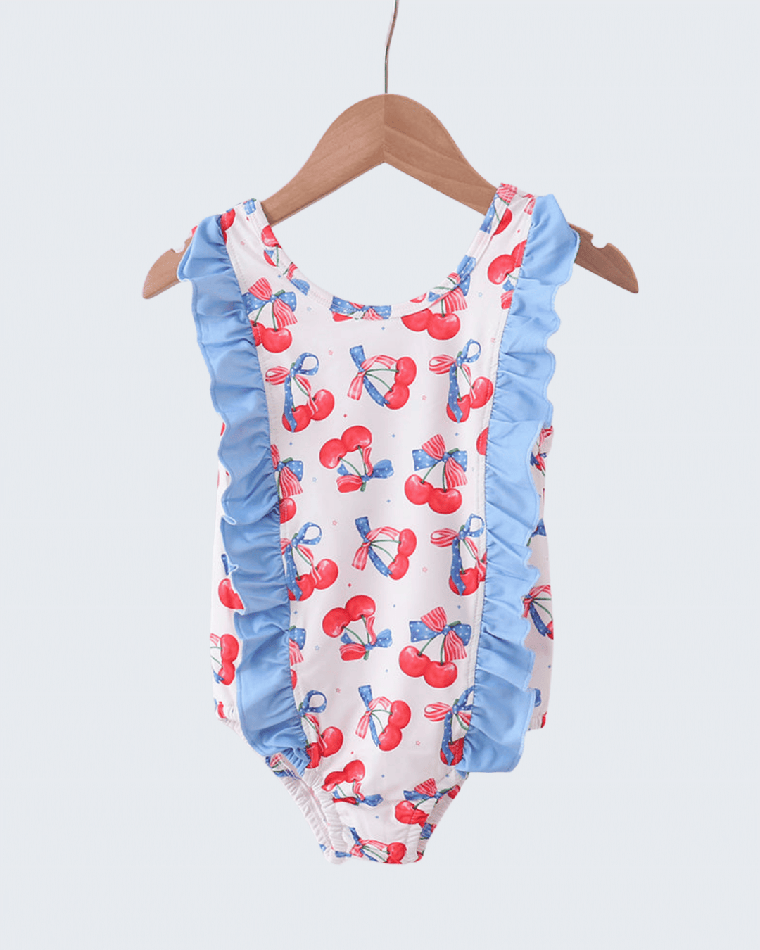 Cherry Print Ruffle Swimsuit